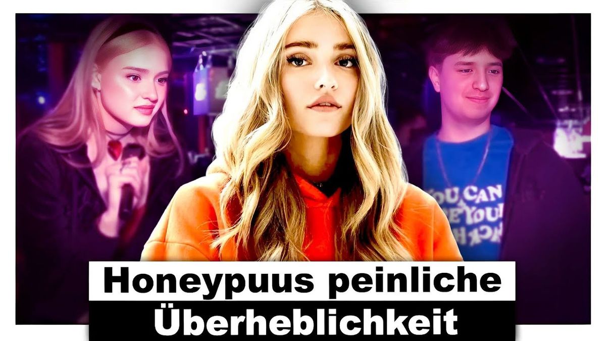 Ein Screenshot von Honeypuu, der in einem Raum sitzt und arrogant in die Kamera schaut, während AlphaKevin im Hintergrund zu sehen ist. Der Titel des Videos "Honeypuus extreme Respektlosigkeit & Arroganz" ist oben eingeblendet.