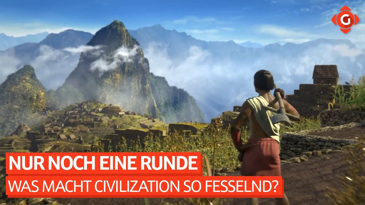 Thumbnail des Videos "Nur noch eine Runde - Was macht Civilization so fesselnd?" vom Kanal Gameswelt: Ein Bildschirm mit dem Spiel Civilization, auf dem eine strategische Karte mit verschiedenen Territorien und Einheiten zu sehen ist. Im Vordergrund steht der Titel des Videos in großen Buchstaben.