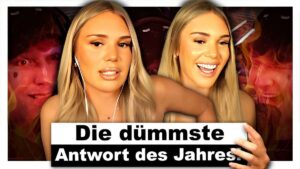 Thumbnail des Videos "Strafanzeige gegen Amalia + ihre Antwort ist noch dümmer als ihr Statement" vom Kanal AlphaKevin. Im Bild sieht man Amalia mit einem überraschten Gesichtsausdruck, während im Hintergrund ein Text mit der Aufschrift "Strafanzeige" zu sehen ist.