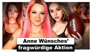 Anne Wünsche sitzt in einem Auto und schaut mit einem überraschten Gesichtsausdruck in die Kamera. Im Hintergrund ist das Logo von AlphaKevin zu sehen.