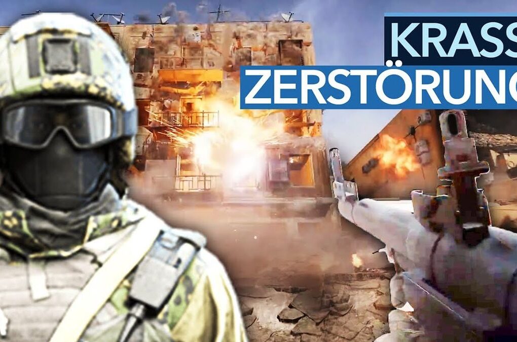 Thumbnail des Videos: Ein dramatisches Bild aus dem Spiel Battlefield zeigt Soldaten in voller Ausrüstung in einer explosiven Kampfszene. Der Titel "Der BATTLEFIELD-Riesenleak verrät schon SO VIEL!" ist in großen, auffälligen Buchstaben zu sehen.