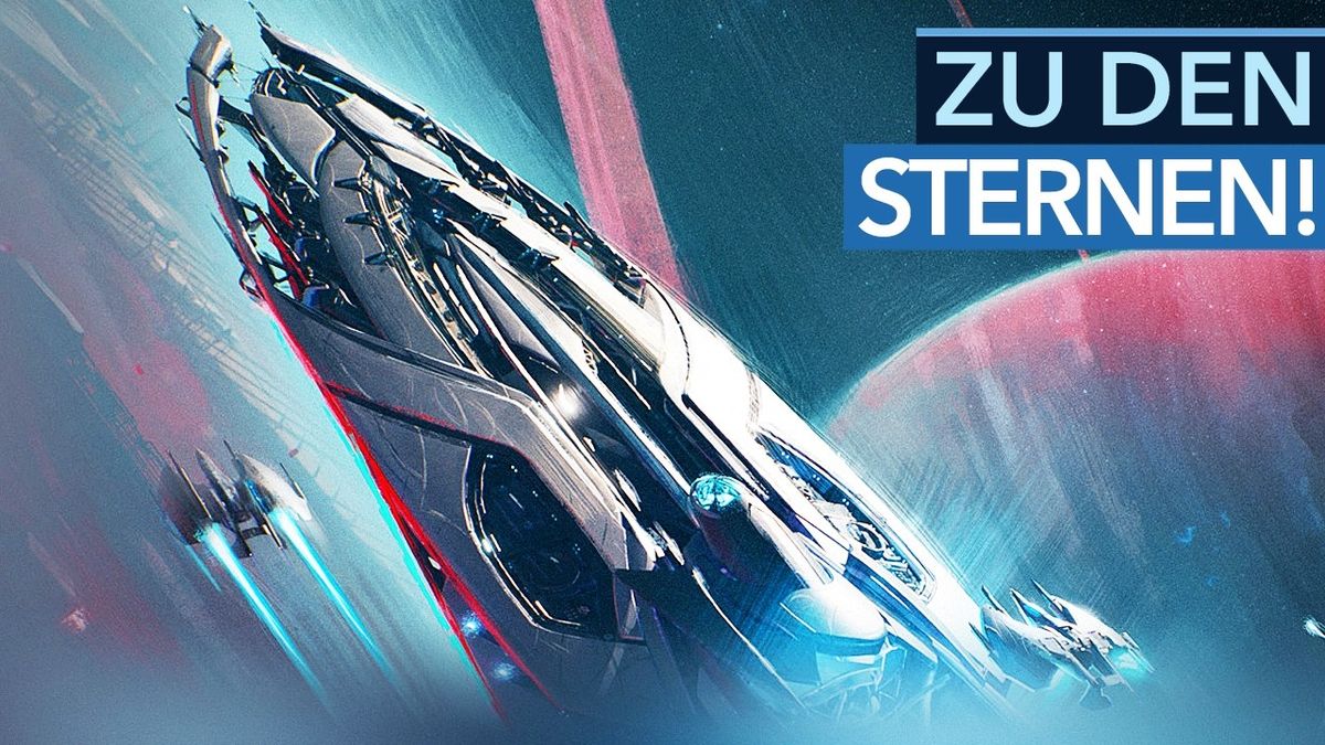 Thumbnail des Videos "Das riesige Weltraum-Spiel X4 wächst immer weiter - Und schlägt jetzt einen neuen Kurs ein!" vom Kanal Gamestar, zeigt ein Raumschiff im Weltraum mit Planeten im Hintergrund.