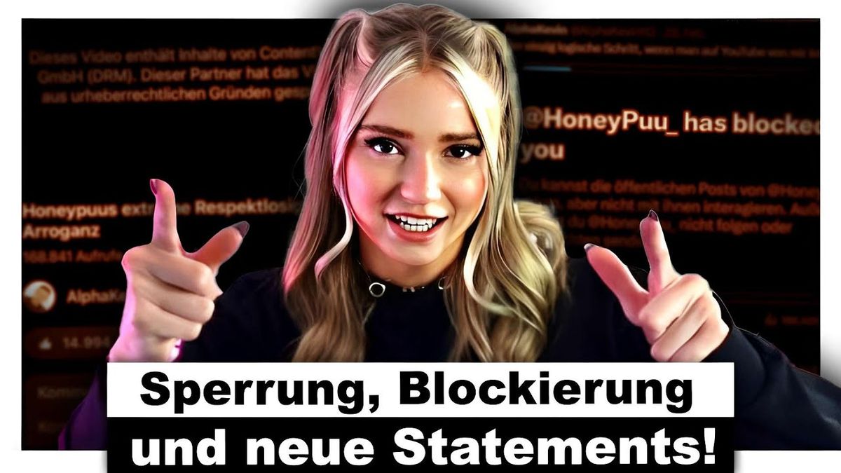 Vorschaubild des Videos "Neue Statements & verwirrende Aussagen von Honeypuu" vom Kanal AlphaKevin. Honeypuu sitzt in einem Raum mit neutralem Hintergrund und schaut nachdenklich in die Kamera. Text auf dem Bild: "Neue Statements & verwirrende Aussagen".