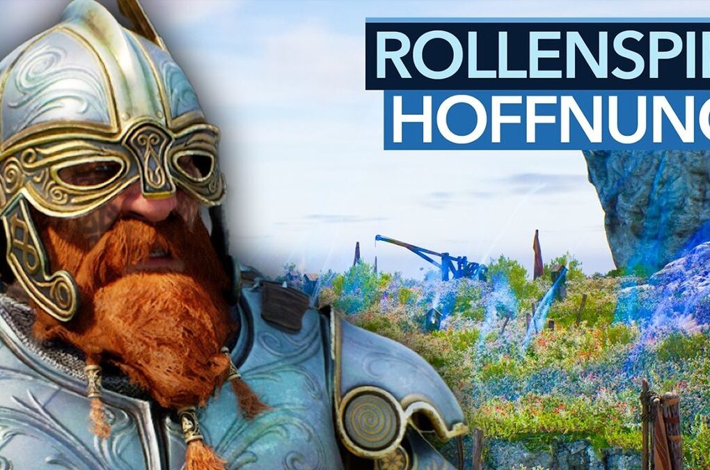 Thumbnail zeigt das Logo von Solasta 2 vor einem epischen Fantasy-Hintergrund mit einem Krieger und einer Magierin, die sich kampfbereit gegenüberstehen.