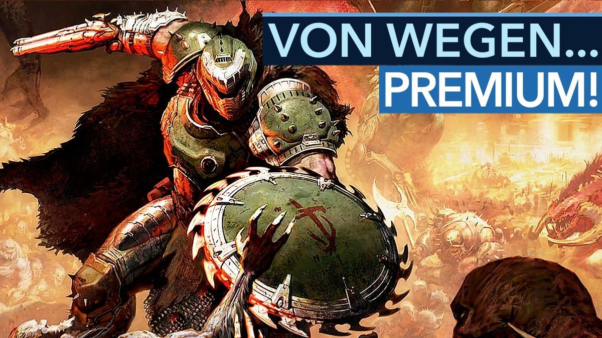 Vorschaubild des Videos "DOOM: The Dark Ages treibt den blödesten Trend der Spieleindustrie auf die nächste Spitze!" vom Kanal Gamestar, zeigt mittelalterliche Doom-Szene mit Rittern und Monstern.