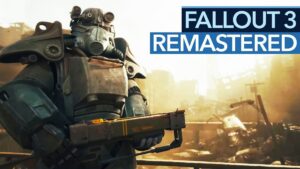 Fallout 3 Remastered: Die 10 Verbesserungen, die Fans begeistern! Thumbnail des Videos "Fallout 3 Remastered: Mit diesen 10 Verbesserungen wird's PERFEKT!" vom Kanal Gamestar, zeigt das ikonische Fallout 3 Cover-Art mit einem Vault Boy, der Daumen hoch zeigt, und einer postapokalyptischen Landschaft im Hintergrund.