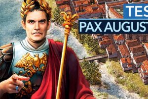 Thumbnail des Videos "Das Aufbauspiel Pax Augusta feiert historische Details im Römischen Reich! - Test / Review" vom Kanal Gamestar. Ein antikes römisches Stadtbild mit beeindruckender Architektur und lebhaften Straßenszenen.