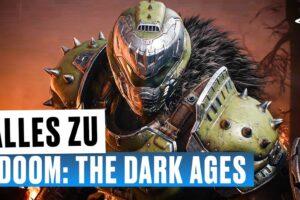 Thumbnail des Videos: "12 Dinge, die DOOM: The Dark Ages NEU macht" vom Kanal Inside Playstation. Das Bild zeigt einen düsteren, mittelalterlichen Hintergrund mit einem imposanten Ritter in schwerer Rüstung, der ein großes Schwert hält. Der Titel des Videos ist in großen, auffälligen Buchstaben zu sehen.