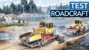 Roadcraft: Revolutionäre Fahrzeugsimulation oder enttäuschendes Downgrade? Vorschaubild des Videos "RoadCraft baut schöne neue Straßen, reißt aber auch alte Brücken ein - vielleicht zu viele!" vom Kanal Gamestar: Eine virtuelle Landschaft mit neu gebauten Straßen und abgerissenen Brücken, umgeben von grünen Hügeln und einem klaren Himmel.